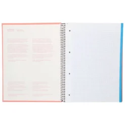 CUADERNO ESPIRAL NAVIGATOR DIN A4 MICRO TAPA FORRADA 120H 80GR CUADRO 5MM 5 BANDAS 4 TALADROS ROSA