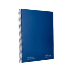 CUADERNO ESPIRAL NAVIGATOR A4 MICRO TAPA FORRADA 80H 80GR CUADRO 5MM UNA BANDA COLOR AZUL MARINO