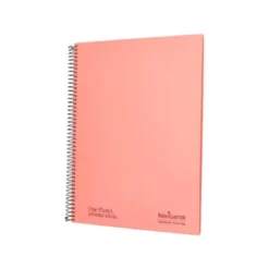 CUADERNO ESPIRAL NAVIGATOR A4 TAPA DURA 80H 80GR CUADRO 4MM CON MARGEN CORAL