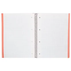 CUADERNO ESPIRAL NAVIGATOR A4 TAPA DURA 80H 80GR CUADRO 4MM CON MARGEN CORAL
