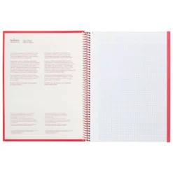 CUADERNO ESPIRAL NAVIGATOR A4 MICRO TAPA FORRADA 80H 80GR CUADRO 5MM 1 BANDA COLOR ROJO