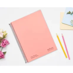 CUADERNO ESPIRAL NAVIGATOR A4 MICRO TAPA FORRADA 80H 80GR CUADRO 5MM 1 BANDA COLOR CORAL