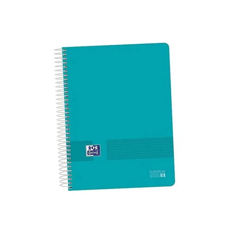 CUADERNO ESPIRAL OXFORD EUROPEANBOOK 8 LIVE&GO TAPA PLASTICO DIN A4+ 160 HOJAS CUADRO 5 MM COLORES SURTIDOS