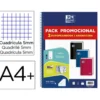 CUADERNO ESPIRAL OXFORD EBOOK 1 SCHOOL TAPA EXTRADURA DIN A4+ 80H CUADRO 5 MM PACK DE 3 UNIDADES COLORES SURTIDOS