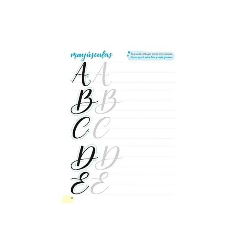 CUADERNO LETTERING MINKBLAU LETREANDO NIVEL 1 INICIACION