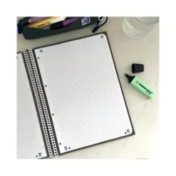 Cuaderno Oxford A4 Gris Tapa Extradura 80 hojas Cuadrícula 5 mm