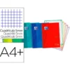 Cuaderno Oxford Ebook 5 A4+ Colores Surtidos 120 hojas Tapa Extradura Cuadricula 5 mm