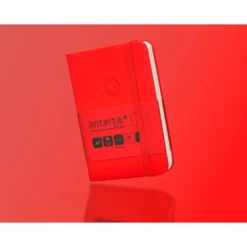 CUADERNO CON GOMILLA ANTARTIK NOTES TAPA DURA A7 HOJAS LISAS ROJO 80 HOJAS 80 GR FSC