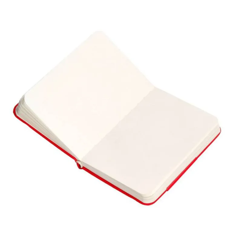 CUADERNO CON GOMILLA ANTARTIK NOTES TAPA DURA A7 HOJAS LISAS ROJO 80 HOJAS 80 GR FSC