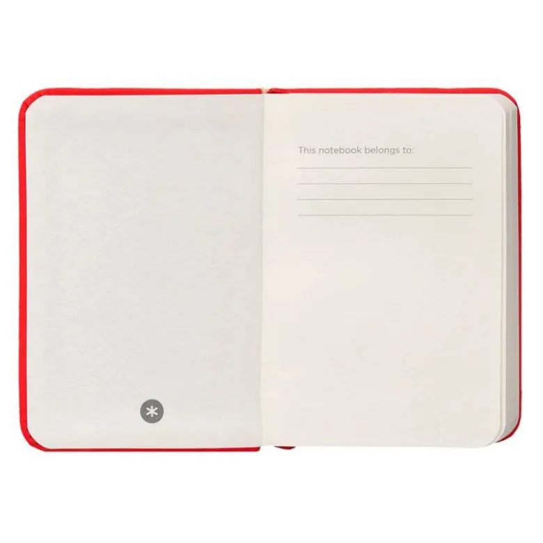 CUADERNO CON GOMILLA ANTARTIK NOTES TAPA DURA A7 HOJAS LISAS ROJO 80 HOJAS 80 GR FSC
