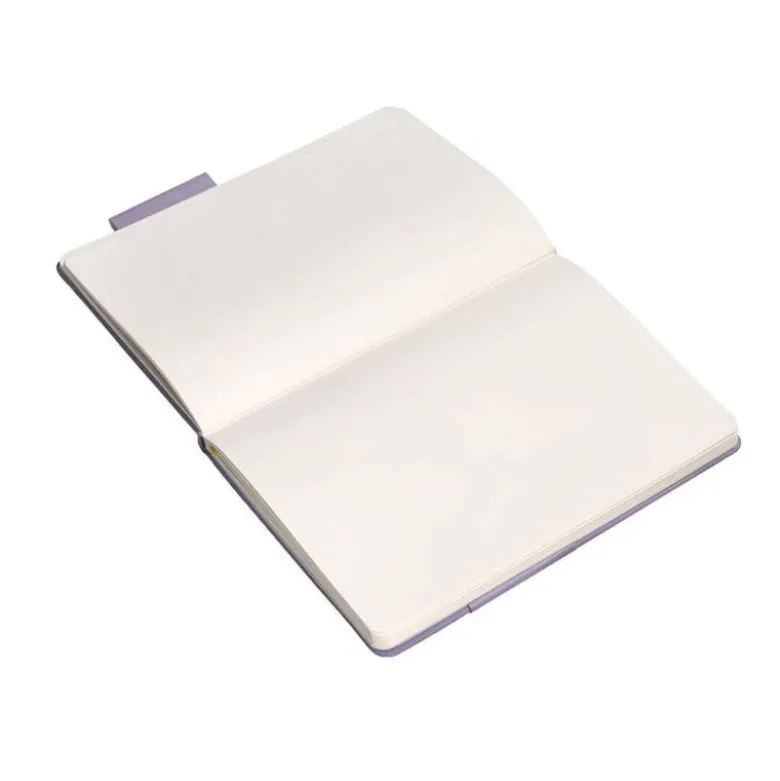 CUADERNO CON GOMILLA ANTARTIK NOTES TAPA DURA A5 HOJAS LISAS MORADO Y AMARILLO 100 HOJAS 80 GR FSC