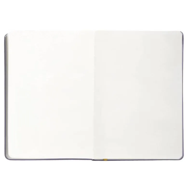 CUADERNO CON GOMILLA ANTARTIK NOTES TAPA DURA A5 HOJAS LISAS MORADO Y AMARILLO 100 HOJAS 80 GR FSC