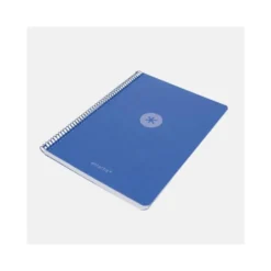 CUADERNO ESPIRAL ANTARTIK A4 TAPA FOAM 80H 90GR CUADRO 4MM CON MARGEN COLOR AZUL