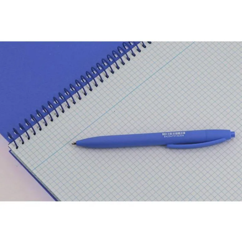CUADERNO ESPIRAL ANTARTIK A4 TAPA FOAM 80H 90GR CUADRO 4MM CON MARGEN COLOR AZUL