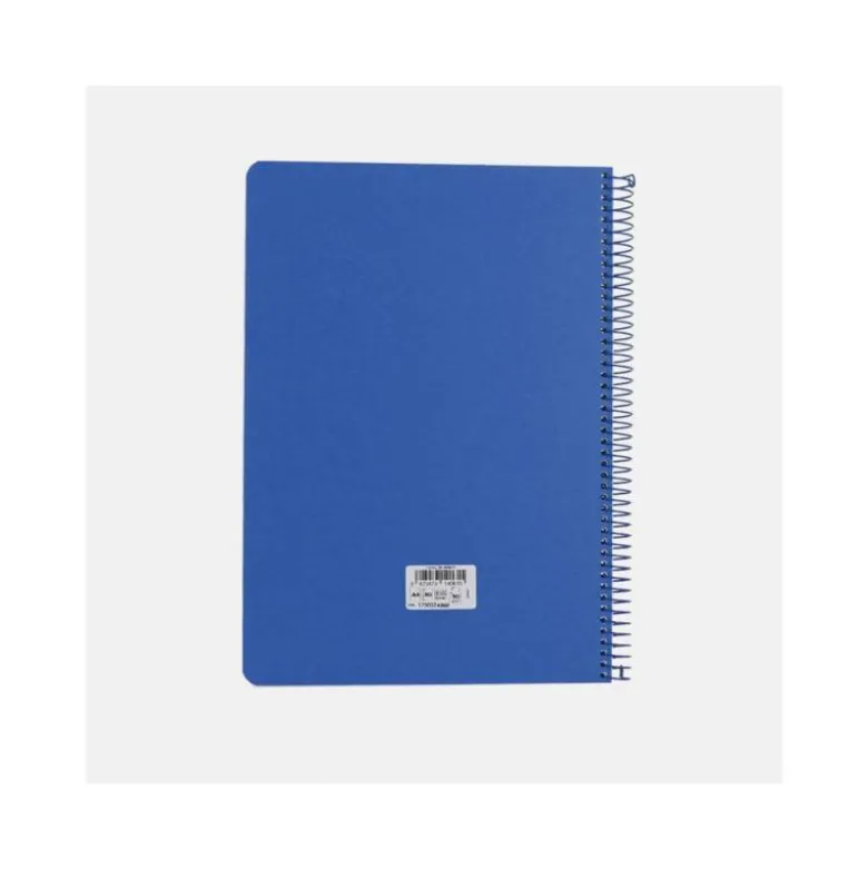 CUADERNO ESPIRAL ANTARTIK A4 TAPA FOAM 80H 90GR CUADRO 4MM CON MARGEN COLOR AZUL