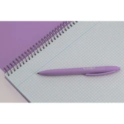 CUADERNO ESPIRAL ANTARTIK A4 TAPA FOAM 80H 90GR CUADRO 4MM CON MARGEN COLOR LAVANDA