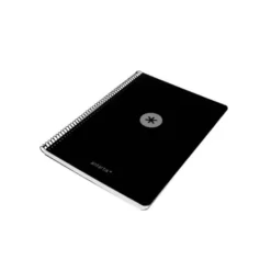 CUADERNO ESPIRAL ANTARTIK A4 TAPA FOAM 80H 90GR CUADRO 4MM CON MARGEN COLOR NEGRO