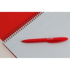 CUADERNO ESPIRAL ANTARTIK A4 TAPA FOAM 80H 90GR CUADRO 4MM CON MARGEN COLOR ROJO