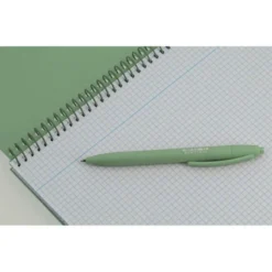 CUADERNO ESPIRAL ANTARTIK A4 TAPA FOAM 80H 90GR CUADRO 4MM CON MARGEN COLOR VERDE MATCHA