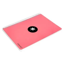 Cuaderno espiral Antartik DIN A4 microperforado Tapa dura 80 hojas 100g/m2 Coral
