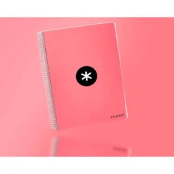 Cuaderno espiral Antartik DIN A4 microperforado Tapa dura 80 hojas 100g/m2 Coral