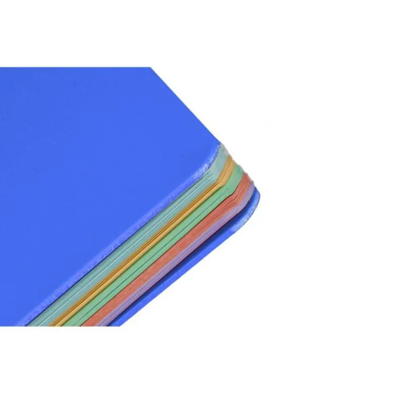 CUADERNO ESPIRAL ANTARTIK MICRO A4 TAPA FOAM 120H 90GR CUADRO 5MM 5 BANDAS 4 TALADROS COLOR AZUL