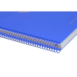 CUADERNO ESPIRAL ANTARTIK MICRO A4 TAPA FOAM 120H 90GR CUADRO 5MM 5 BANDAS 4 TALADROS COLOR AZUL