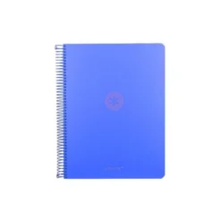 CUADERNO ESPIRAL ANTARTIK MICRO A4 TAPA FOAM 120H 90GR CUADRO 5MM 5 BANDAS 4 TALADROS COLOR AZUL