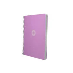 CUADERNO ESPIRAL ANTARTIK MICRO A4 TAPA FOAM 120H 90GR CUADRO 5MM 5 BANDAS 4 TALADROS COLOR LAVANDA