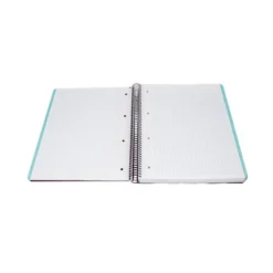 CUADERNO ESPIRAL ANTARTIK MICRO A4 TAPA FOAM 120H 90GR CUADRO 5MM 5 BANDAS 4 TALADROS COLOR NEGRO