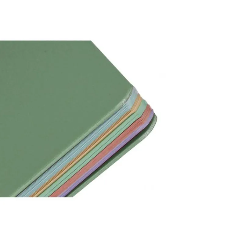 CUADERNO ESPIRAL ANTARTIK MICRO A4 TAPA FOAM 120H 90GR CUADRO 5MM 5 BANDAS 4 TALADROS COLOR VERDE MATCHA