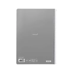Cuaderno espiral Liderpapel Tamaño folio 80 hojas Tapa dura Cuadricula 3 mm 75 g/m2 Con margen Colores surtidos