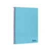 CUADERNO ESPIRAL LIDERPAPEL DIN A4 SMART TAPA BLANDA 80H 75GR CUADRO 4MM CON MARGEN COLOR CELESTE