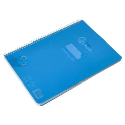 CUADERNO ESPIRAL LIDERPAPEL DIN A4 PAUTAGUIA TAPA PLASTICO80H 90GR CUADRO PAUTADO 4MM CON MARGEN COLOR AZUL