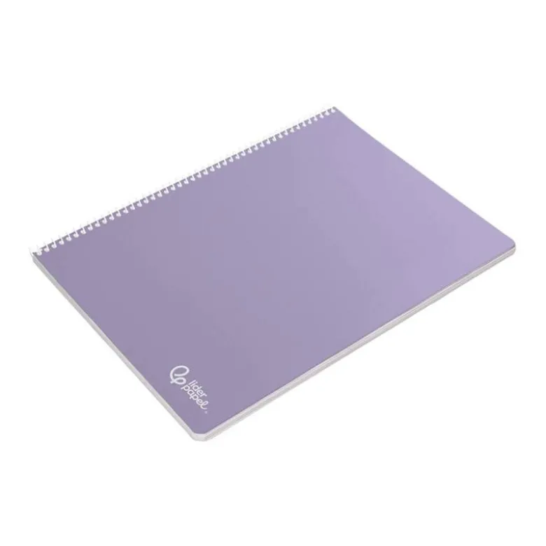 CUADERNO ESPIRAL LIDERPAPEL DIN A4 SMART TAPA BLANDA 80H 75GR PAUTA 2,5MM CON MARGEN COLORES SURTIDOS