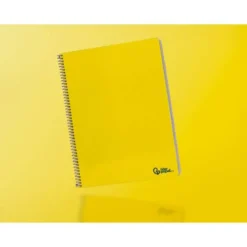 CUADERNO ESPIRAL LIDERPAPEL DIN A4 SMART TAPA BLANDA 80H 75GR PAUTA 3,5MM CON MARGEN COLOR AMARILLO