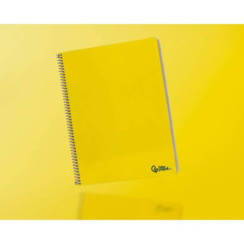 CUADERNO ESPIRAL LIDERPAPEL DIN A4 SMART TAPA BLANDA 80H 75GR PAUTA 3,5MM CON MARGEN COLOR AMARILLO