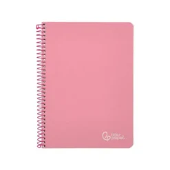 CUADERNO ESPIRAL LIDERPAPEL DIN A5 WITTY TAPA DURA 80H 90GR CUADRO 4MM CON MARGEN COLOR ROSA