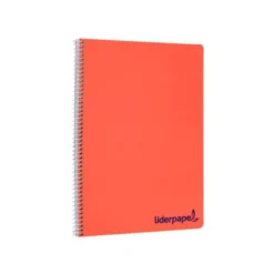 Cuaderno espiral Liderpapel Wonder Tamaño DIN A4 80 hojas Tapa plastico Rayado horizontal 90 g/m2 Con margen Colores Surtidos