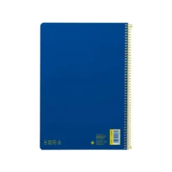 CUADERNO ESPIRAL LIDERPAPEL DIN A4 SMART TAPA BLANDA 80H 75GR CUADRO 4MM CON MARGEN COLOR AZUL OSCURO