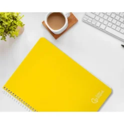 CUADERNO ESPIRAL LIDERPAPEL DIN A4 WITTY TAPA DURA 80H 90GR PAUTA 3,5MM CON MARGEN COLOR AMARILLO