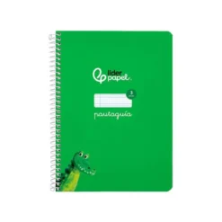 CUADERNO ESPIRAL LIDERPAPEL DI N A5 PAUTAGUIA TAPA DURA 80H 90 GR CUADRO PAUTADO 3MM COLOR VERDE