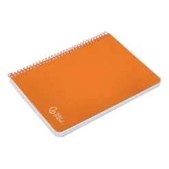 CUADERNO ESPIRAL LIDERPAPEL DIN A5 WITTY TAPA DURA 80H 90GR CUADRO 4MM CON MARGEN COLOR NARANJA