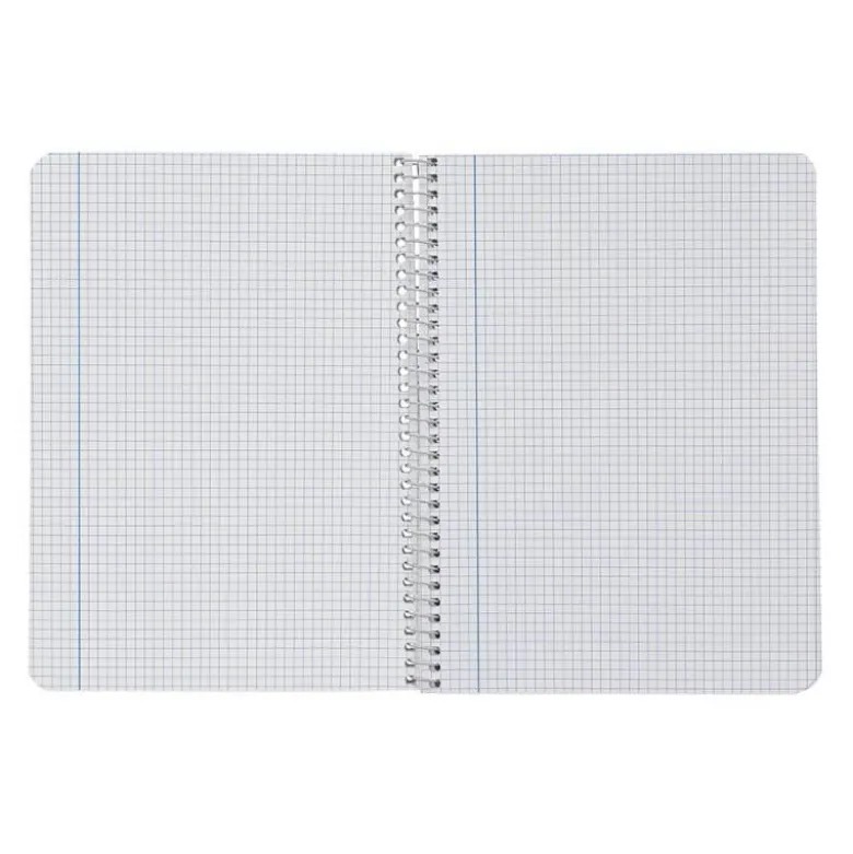 CUADERNO ESPIRAL LIDERPAPEL DIN A4 TAPA POLIPROPILENO 80H 90GR CUADRO 4MM CON MARGEN PACK 5+1 COLORES SURTIDOS