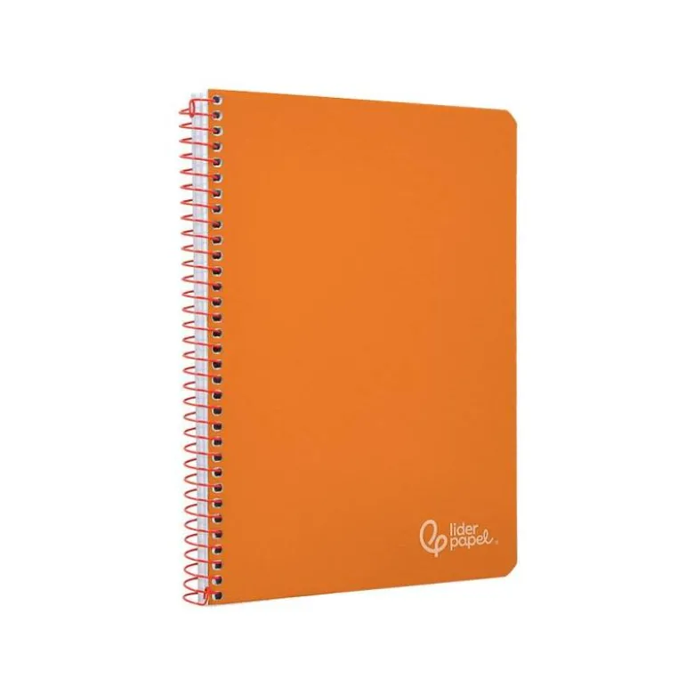 CUADERNO ESPIRAL LIDERPAPEL DIN A4 WITTY TAPA DURA 80H 90GR CUADRO 4MM CON MARGEN COLOR NARANJA