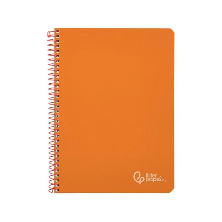CUADERNO ESPIRAL LIDERPAPEL DIN A4 WITTY TAPA DURA 80H 90GR CUADRO 4MM CON MARGEN COLOR NARANJA