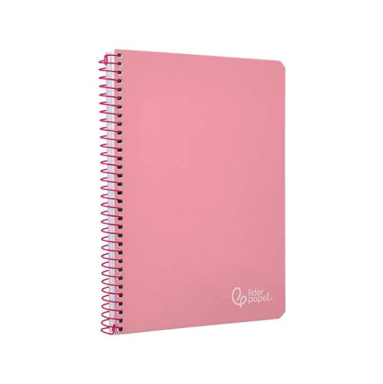 CUADERNO ESPIRAL LIDERPAPEL DIN A4 WITTY TAPA DURA 80H 90GR CUADRO 4MM CON MARGEN COLOR ROSA