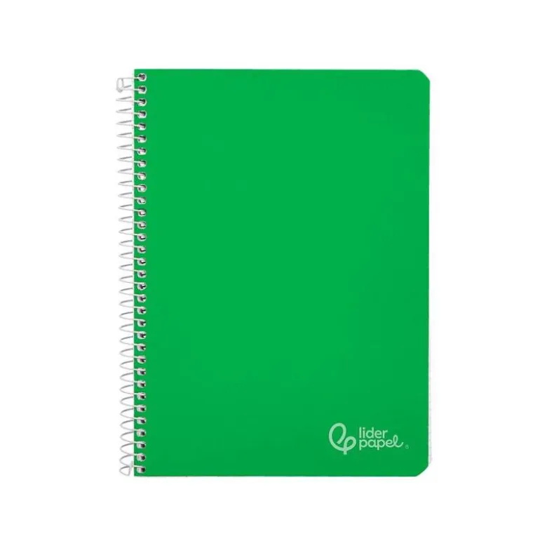 CUADERNO ESPIRAL LIDERPAPEL DIN A4 WITTY TAPA DURA 80H 90GR PAUTA 2,5MM CON MARGEN COLOR VERDE