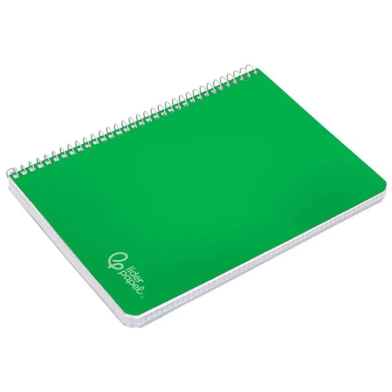 CUADERNO ESPIRAL LIDERPAPEL DIN A4 WITTY TAPA DURA 80H 90GR PAUTA 2,5MM CON MARGEN COLOR VERDE