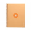 CUADERNO ESPIRAL LIDERPAPEL DIN A4 MICRO ANTARTIK CUADRICULADO 5 MM COLOR NARANJA 80 H